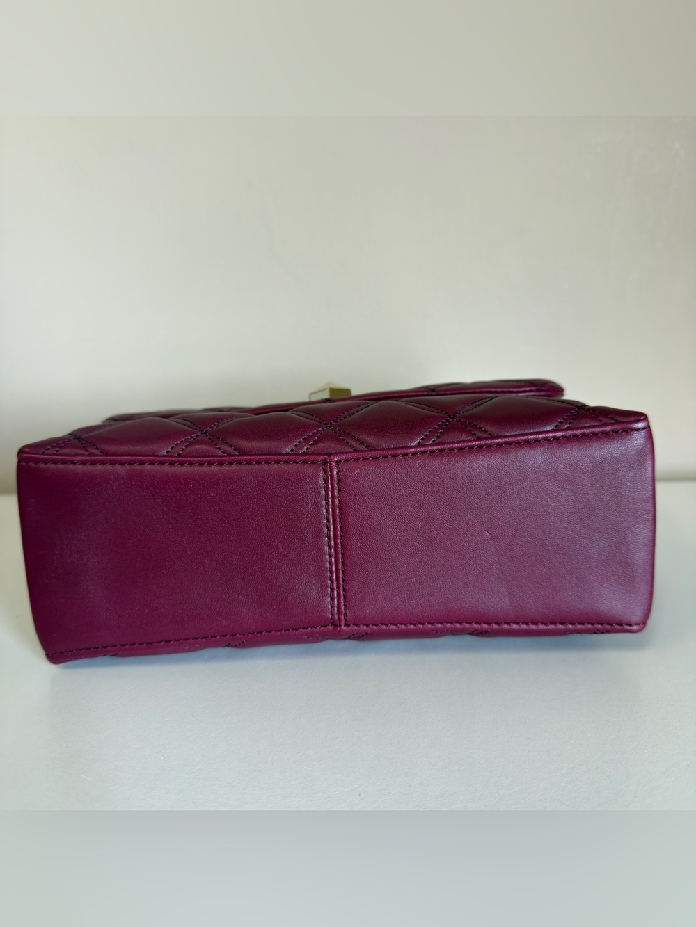 Kate spade Quilted Shoulder Bag in Deep Berry with Gold Hardware - Picture 15 of 17
